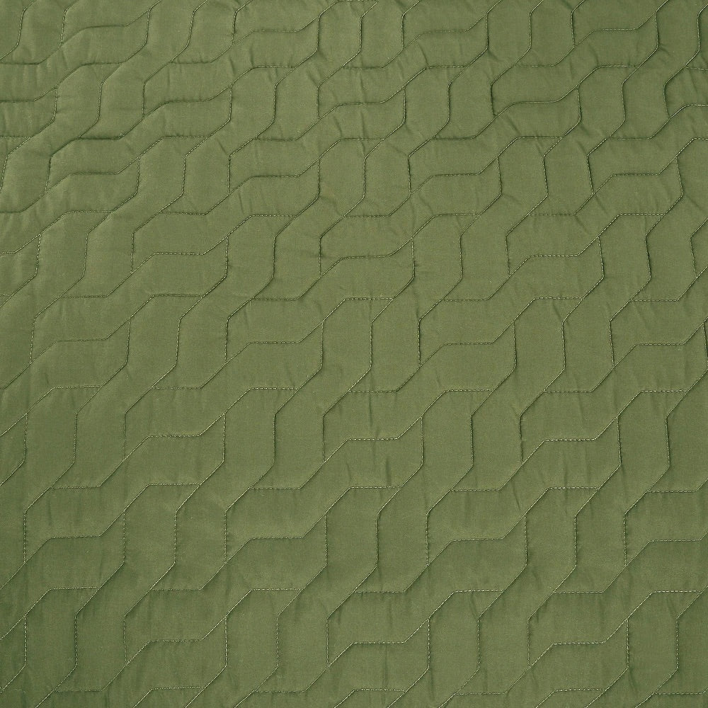 Quilt Solido verde aceituna (Edredón de 3 piezas)