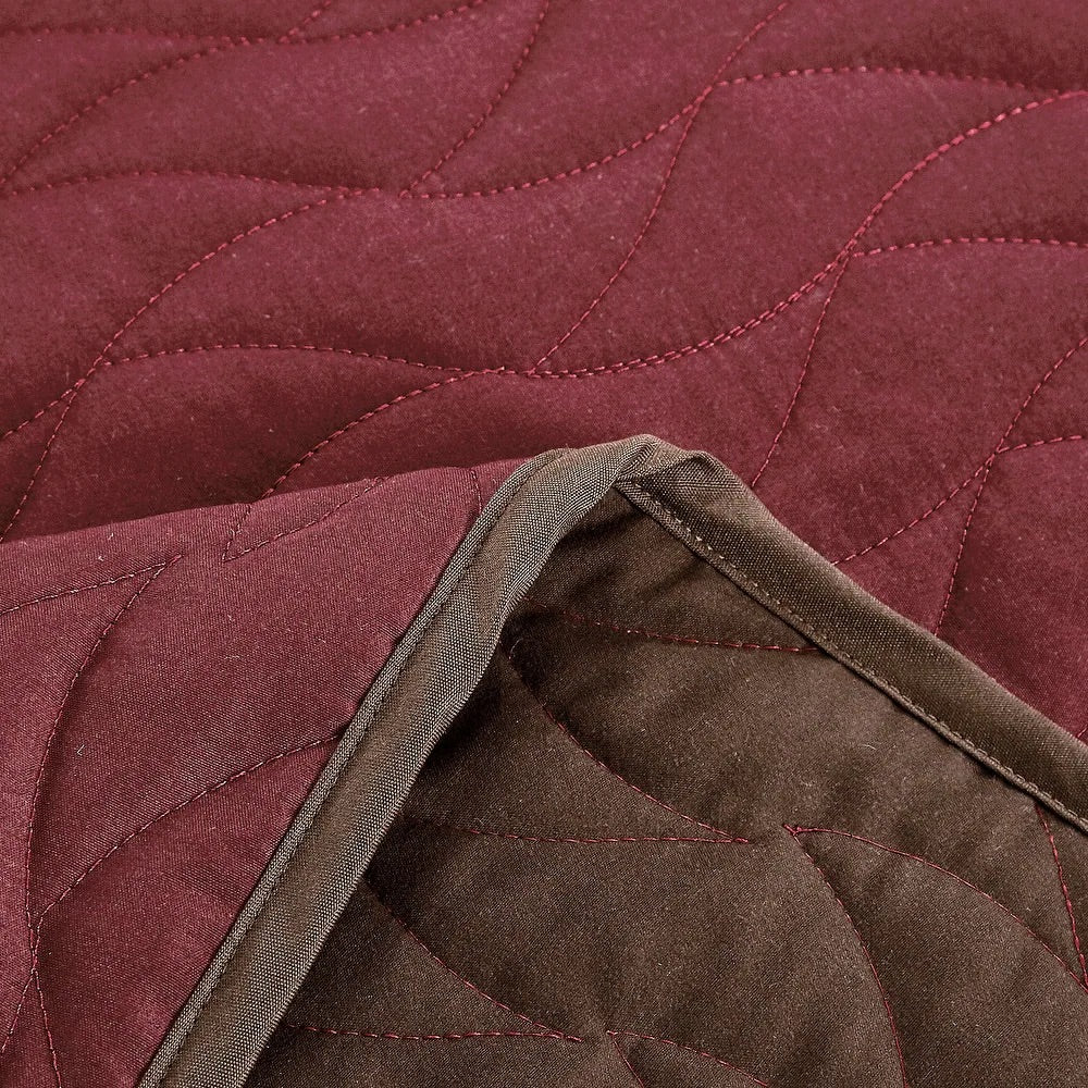 Quilt solido burgundy (Edredón de 3 piezas)