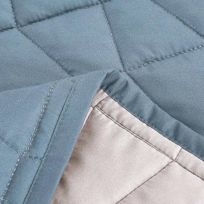 Quilt solido azul celeste (Edredón de 3 piezas)