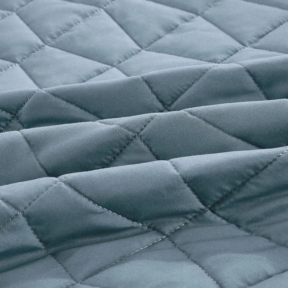 Quilt solido azul celeste (Edredón de 3 piezas)