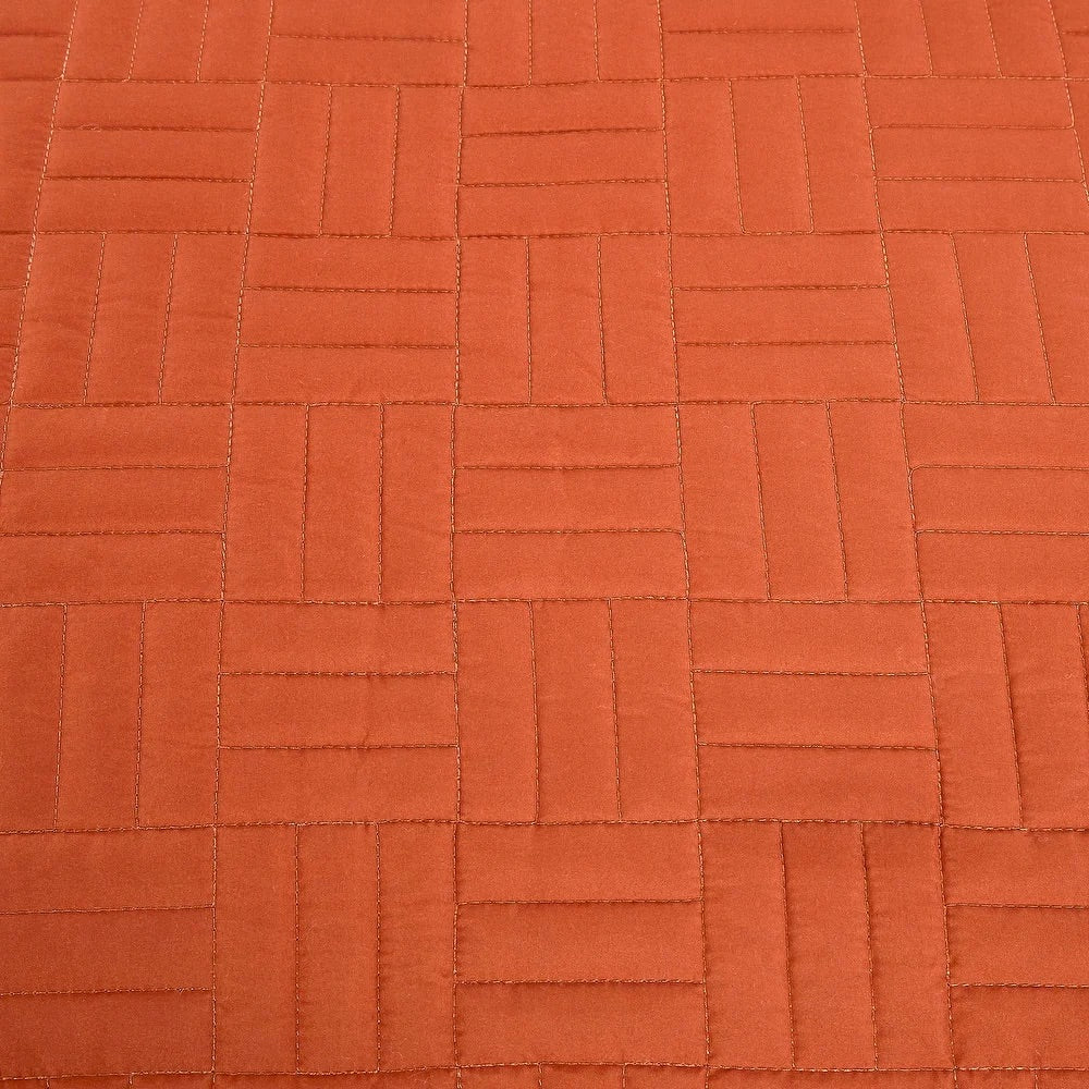 Quilt naranja (Edredón de 3 piezas)