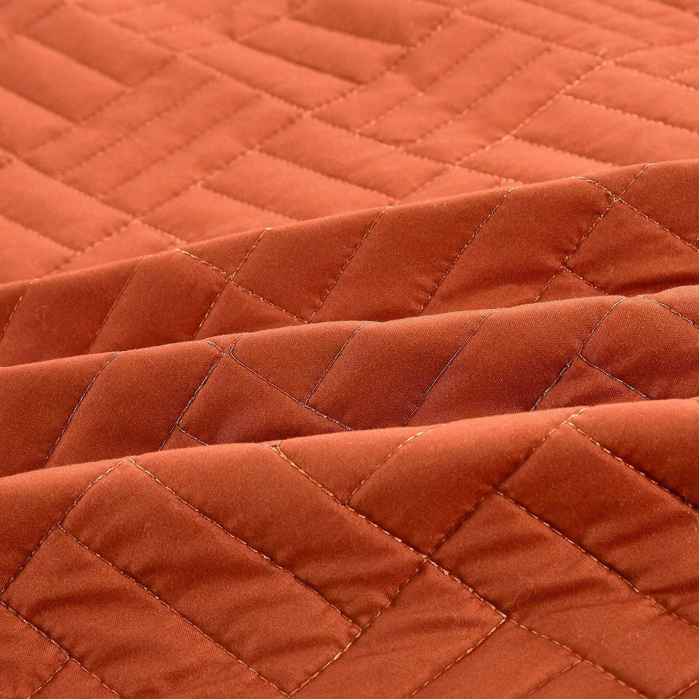 Quilt naranja (Edredón de 3 piezas)