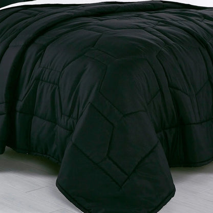 Quilt negro (Edredón de 3 piezas)