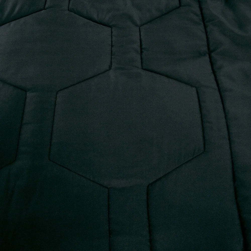 Quilt negro (Edredón de 3 piezas)