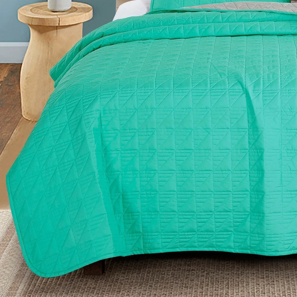 Quilt aqua (Edredón de 3 piezas)