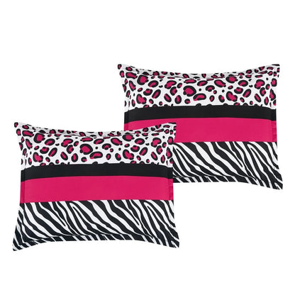 Edredón Grueso Black/Pink Zebra (7 piezas)